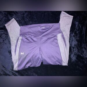 Under Armour Violet and Light Gray Active Leggings